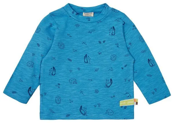 loud + proud loud + proud Babys & Kinder Shirt Slub Jersey mit Druck, GOTS-zertifiziert, Azur(blau), – Produktbild 2 von 2