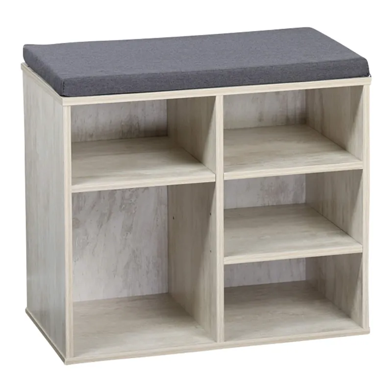 Kesper Schuhschrank mit Sitzkissen, 5 Fächer, Beige, – Produktbild 1 von 4