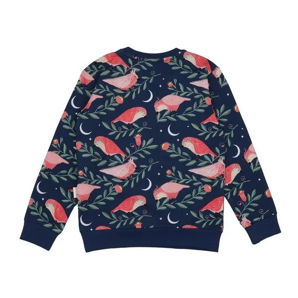 Walkiddy Walkiddy Kinder Sweatshirt GOTS zertifiziert – 95% Bio-Baumwolle, Dunkelblau mit Vogelmotiv, weich & bequem, Dark blue, – Produktbild 3 von 3