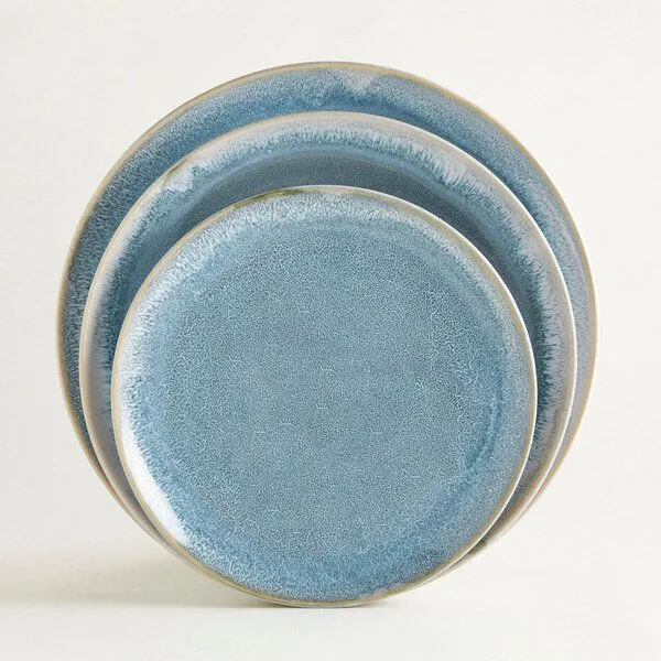 onomao onomao Großer Teller (M) - Traditionell, Teal, – Produktbild 4 von 4