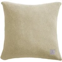 HANS NATUR Kissenbezug 40x40 cm Bio-Baumwolle Strick sand melange Mit Reißverschluss – Produktbild 1 von 1