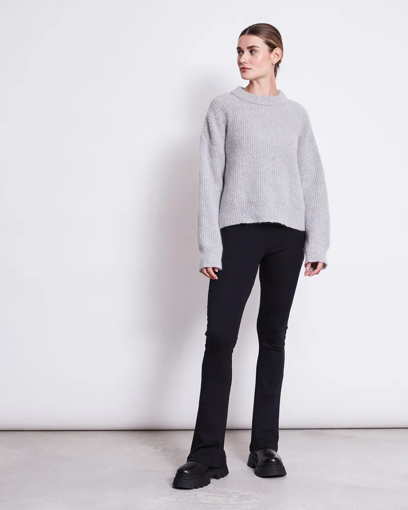 JAN N JUNE JAN 'N JUNE Damen vegan Flared Leggings Schwarz, Schwarz, – Produktbild 1 von 3
