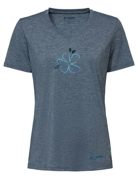 Vaude VAUDE T-Shirt Women's Skomer Print T-Shirt III, Dark sea uni, – Produktbild 1 von 6