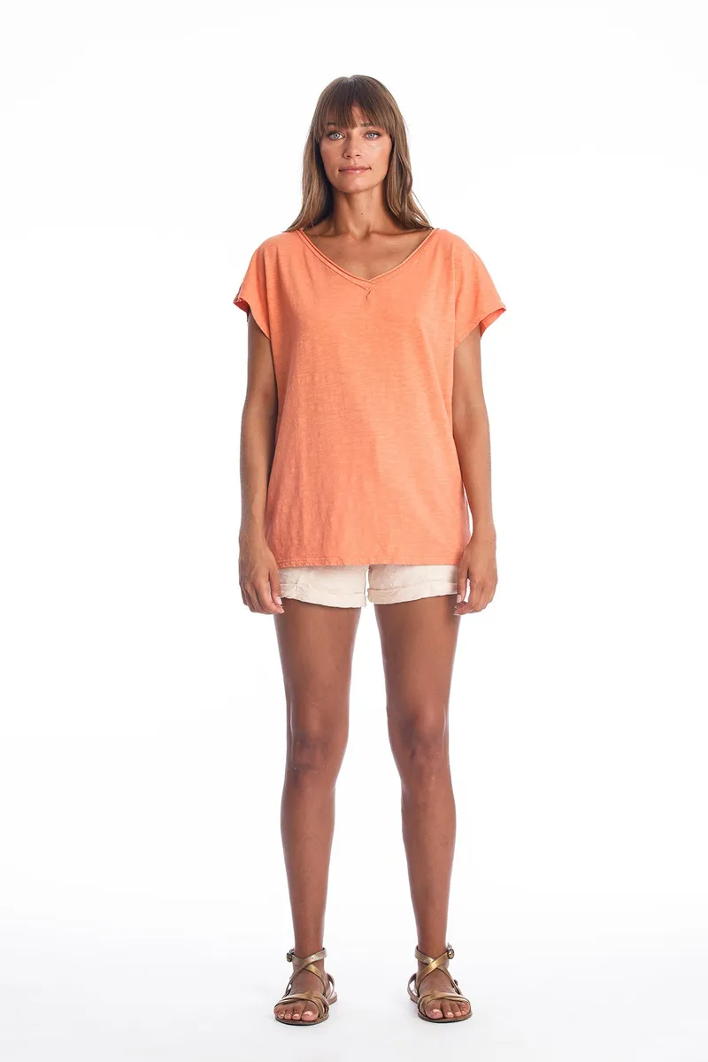RAVENS VIEW IBIZA RAVENS VIEW IBIZA Damen vegan Top Arizona Apricot, Orange, – Produktbild 1 von 2