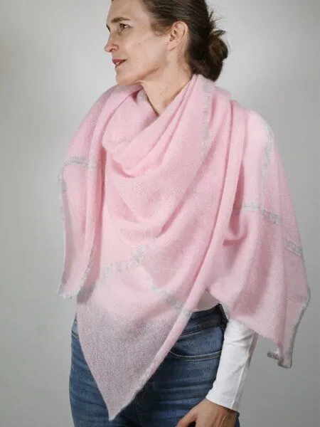 Susan's Fashion Susan's Fashion Plaid Patricia aus Biomohairwolle, Rose, – Produktbild 2 von 2
