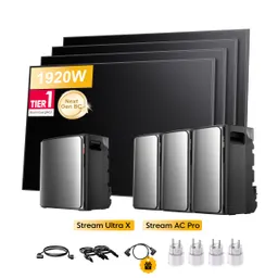 EcoFlow EcoFlow Stream Ultra X, All-in-One Speicher für Balkonkraftwerke, mit 4 x 480Wp Sunpro BC Bifazial Full Black Solarmodul, by Powerness - Stream Ultra X + 3 x Stream AC Pro | 9600Wh / 4 x Smart Plug / Standardversand – Produktbild 1 von 1