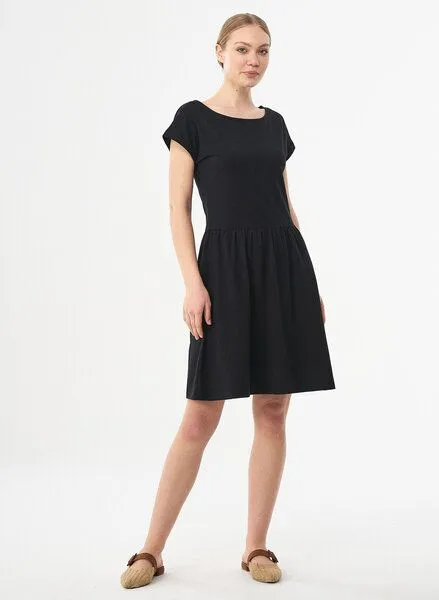 ORGANICATION ORGANICATION Slub-Jersey-Kleid aus Bio-Baumwolle, Black, – Produktbild 2 von 4