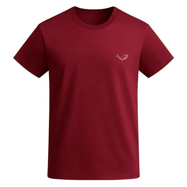 vis wear vis wear Wal der Ozeane - Strand Surf - Organic Shirt, Rot, – Produktbild 1 von 4