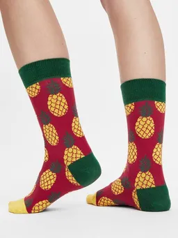 Natural Vibes Natural Vibes Pineapples Socken Bio GOTS | Ananas | Bunte Socken | Herren Damen Socken – Produktbild 1 von 1