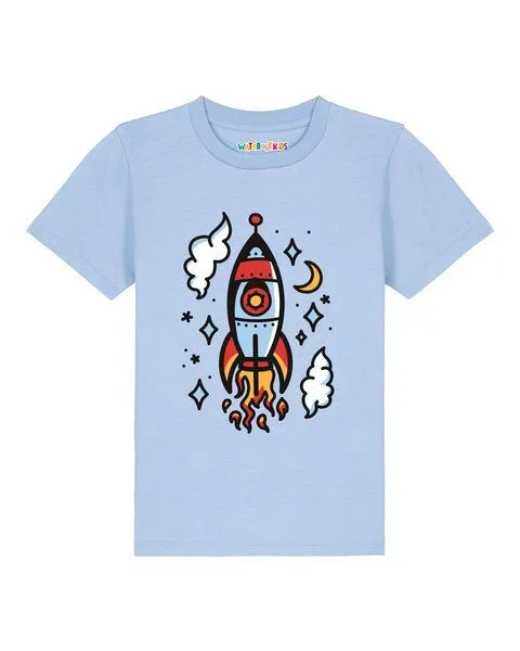 watabout.kids watabout.kids T-Shirt Kinder Illustration Rakete, Blue soul, – Produktbild 1 von 2