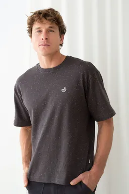 TWOTHIRDS TWOTHIRDS Herren vegan T-Shirt George Bay Dark Sand Neps – Produktbild 1 von 1