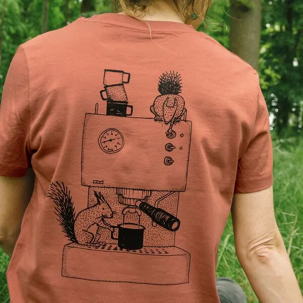 Cmig Cmig Damen T-Shirt Kaffee-Hörnchen für Espressoliebhaber, Heritage brown, – Produktbild 2 von 4