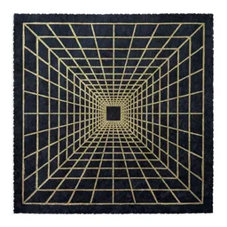 Veskor Cassiopeia Veskor Cassiopeia INTO THE VOID Linoldruck | 22 × 22 cm | Gold auf Schwarz – Produktbild 1 von 1
