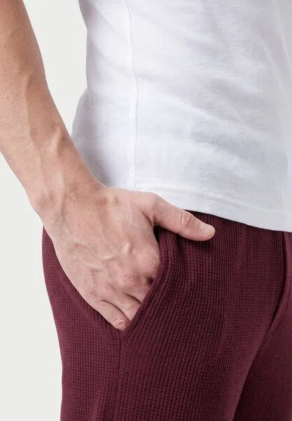 ORGANICATION ORGANICATION POZZAN | Waffel Jogginghose aus Bio-Baumwolle & recyceltem Polyester, Red, – Produktbild 4 von 4