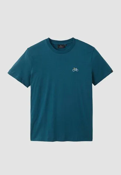 recolution Herren T-Shirt aus Bio-Baumwolle - AGAVE BIKE - recolution, Deep teal (blau), – Produktbild 1 von 1