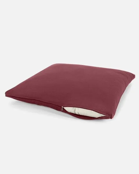 Lotuscrafts Lotuscrafts Meditationsmatte Zabuton Deluxe - Extra Dick - GOTS Zertifiziert, Bordeaux, – Produktbild 2 von 4