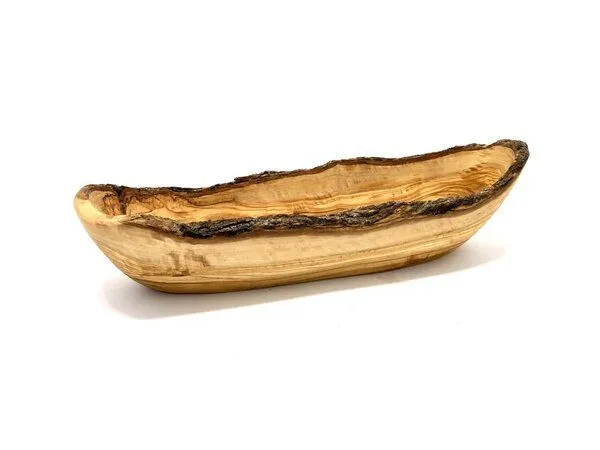 Olivenholz erleben Olivenholz erleben Schale als Weinpräsent 34-36 cm lang – Produktbild 2 von 6