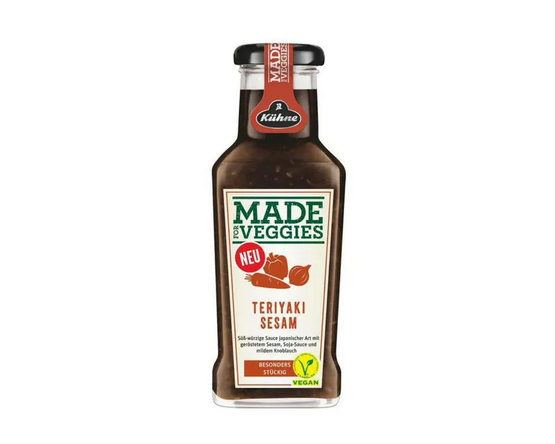 Kühne Kühne Saucen, Kühne Würzsauce Teriyaki Sesam süß würzige Soja Sauce stückig 235g – Produktbild 1 von 2