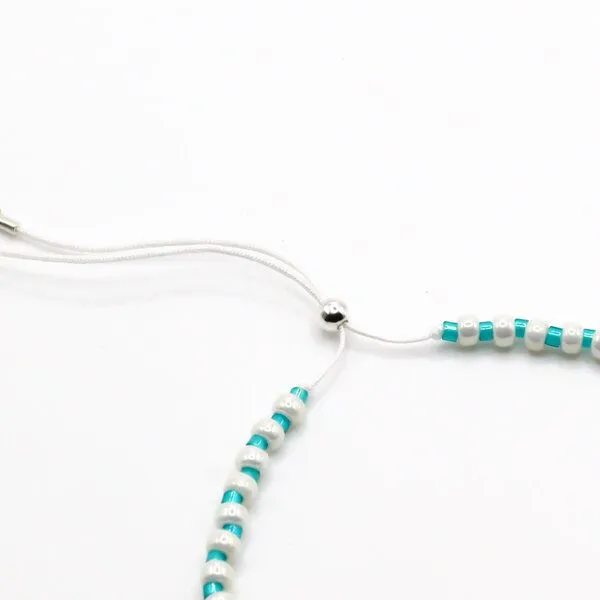 juni juni Sommer Perlenarmband Maui, Aqua (blau), – Produktbild 3 von 5