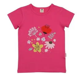 Walkiddy Walkiddy T-Shirt Pink Blütengarten-Frontprint Bio-Baumwolle GOTS – Produktbild 1 von 1