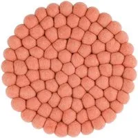 myfelt myfelt Filzkugel Topfuntersetzer (⌀ 20 cm), Lachsfarben (lea), – Produktbild 1 von 1