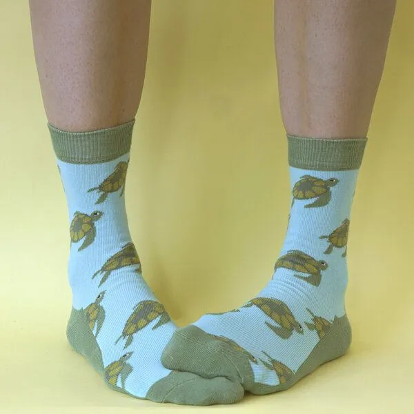 Fräulein Prusselise Fräulein Prusselise Schildkröte Socken, türkis, grün, bunt gemustert – Produktbild 2 von 3