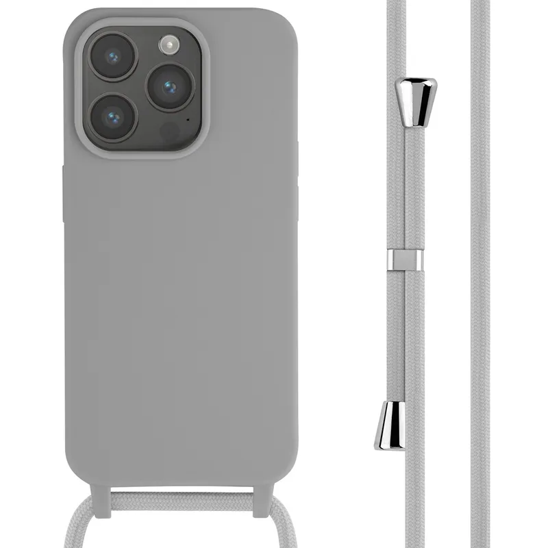 imoshion imoshion SilikonHülle mit Band für das Apple iPhone 15 Pro, Hellgrau, – Produktbild 1 von 1