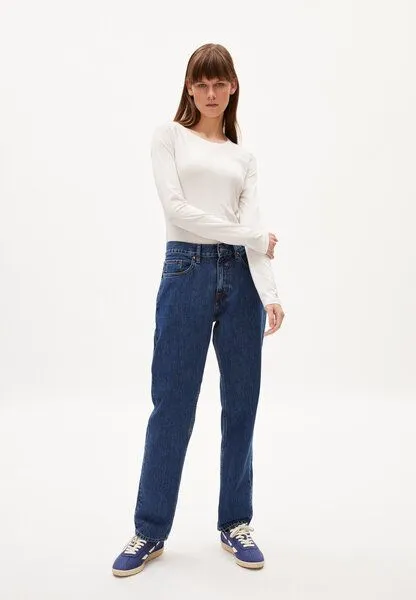 ARMEDANGELS ARMEDANGELS ENRICCAA SOFT Damen Longsleeve Slim Fit aus Bio-Baumwolle, Off white, – Produktbild 4 von 4