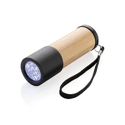 XD Collection Bambus- und RCS-Recyclingplastiktaschenlampe, braun, Braun, – Produktbild 1 von 1