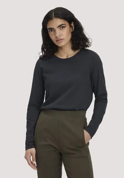 hessnatur hessnatur Longsleeve Relaxed aus Regenerative Organic Cotton (ROC), Schwarz, – Produktbild 1 von 4