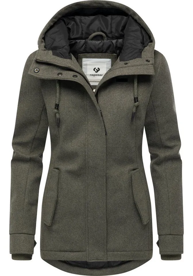 ragwear ragwear Winterjacke Monadde Felt YOUMODO Wasserfeste warme Jacke mit Kapuze, Grün, – Produktbild 4 von 4