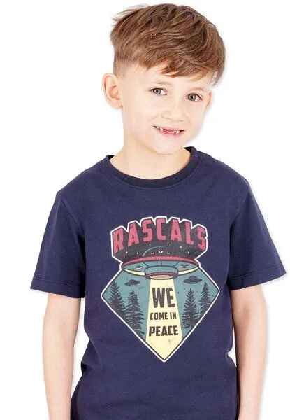 Band of Rascals Band of Rascals We Come In Peace T-Shirt, Navy, – Produktbild 1 von 4