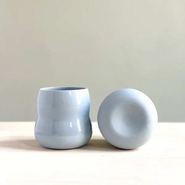 Zaunkönig Zaunkönig Porzellanbecher / Kindergeschirr, Blau, – Produktbild 1 von 4