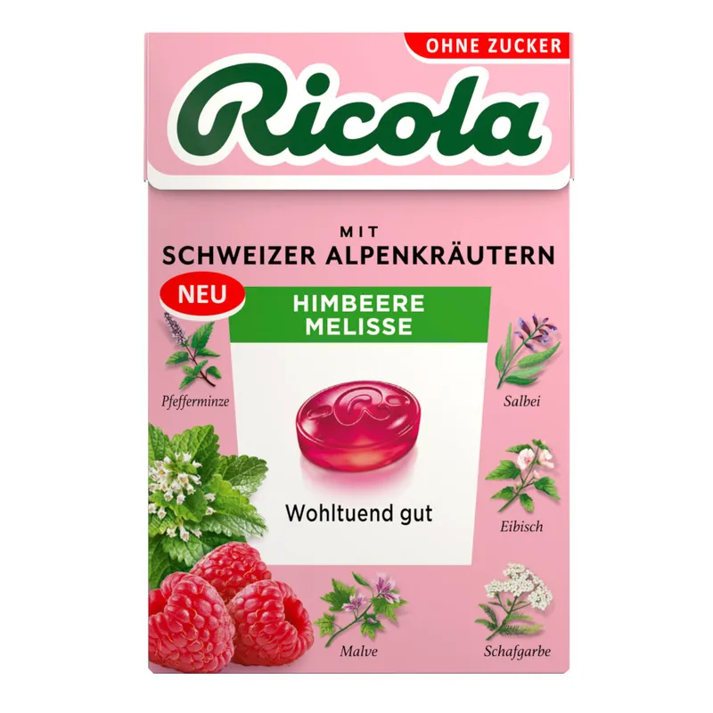 MARVECS GmbH - Marketing-Vertrieb-Consulting-Service MARVECS GmbH - Marketing-Vertrieb-Consulting-Service Ricola HIMBEERE MELISSE 50 g Bonbons – Produktbild 1 von 1