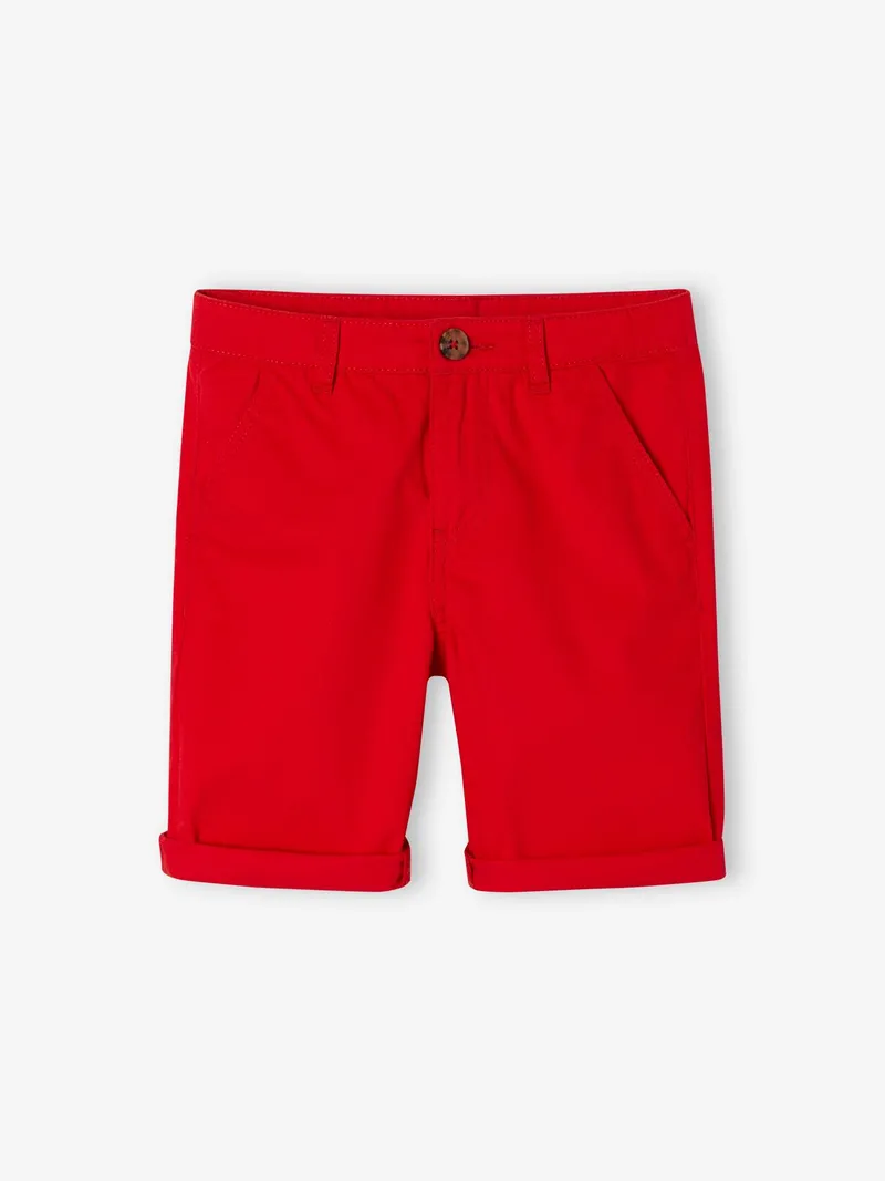 Vertbaudet Jungen Chino-Shorts, Rot, – Produktbild 3 von 4