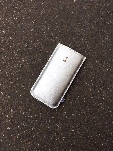 ELEKTROPULLI ELEKTROPULLI Handyhülle für dein iPhone 5, SE ohne Bumper/Case, Silber mit anker, – Produktbild 2 von 2