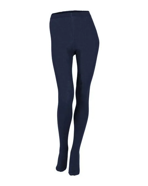 grödo grödo Damen Strumpfhose uni glatt gestrickt Baumwolle (Bio) mit Elasthan, Marine, – Produktbild 1 von 1