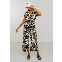recolution Damen Jumpsuit aus Ecovero LENZING - DIANELLA BOTANICAL - recolution, Black (schwarz), – Produktbild 1 von 1