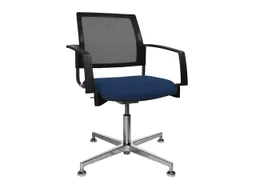 Topstar Topstar Besprechungsstuhl "3D-BtoB 30" mit Armlehnen Netzrücken dunkelblau – Produktbild 1 von 1