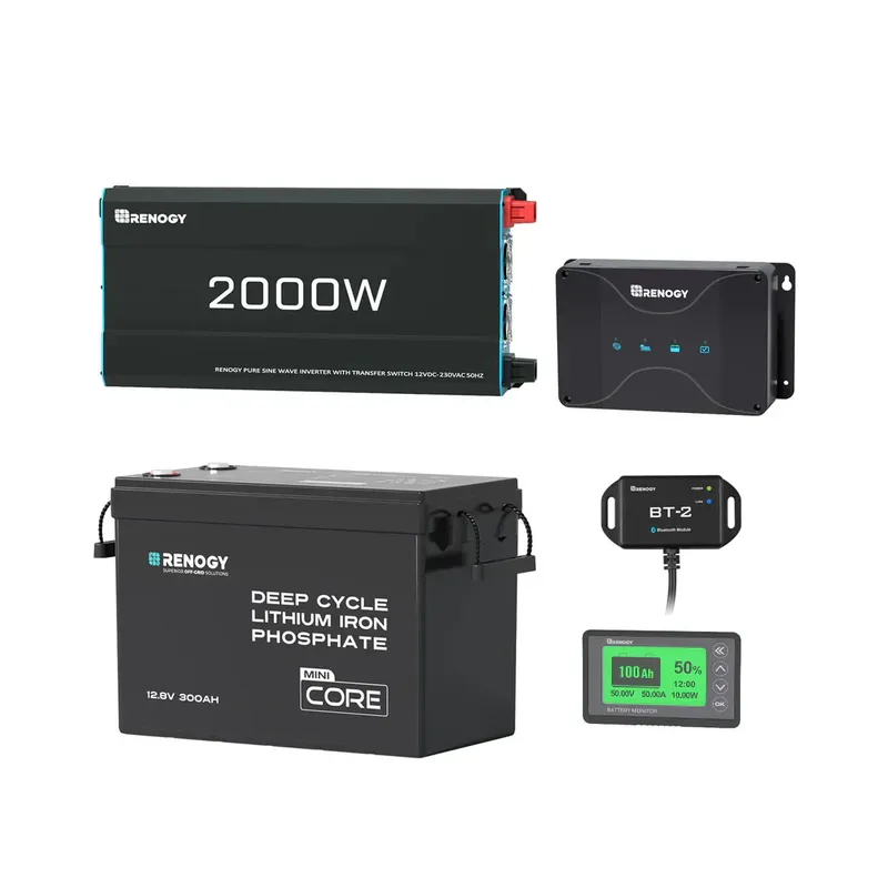 Renogy DE 3,84 kWh Wohnmobil Power Solaranlage| 2000W Wechselrichter, 50A BatterladegerĂ€t - inkl. 19% MwSt. / đ„ ohne Solarmodul-Wochenende Blitzangebot â Produktbild 4 von 4