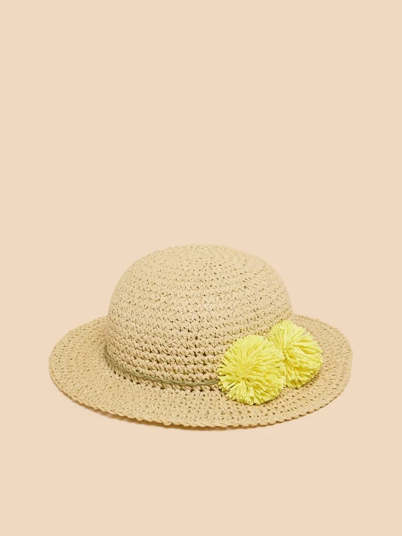White Stuff Chapeau de soleil pour filles - M/L, Gelb, – Produktbild 1 von 2