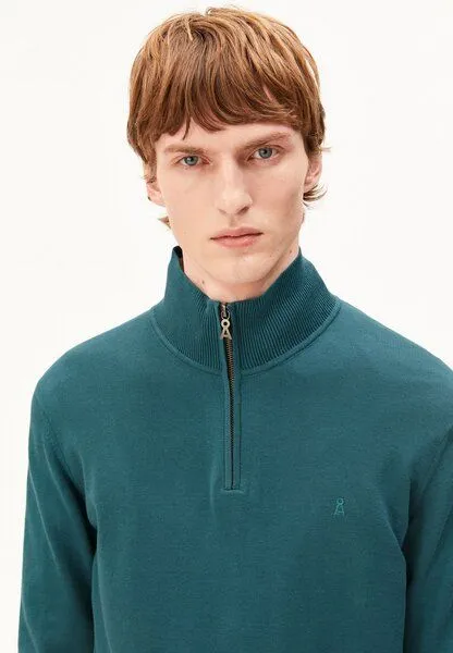 ARMEDANGELS ARMEDANGELS FAABES Herren Pullover aus Bio-Baumwolle, Petrol velvet, – Produktbild 3 von 4