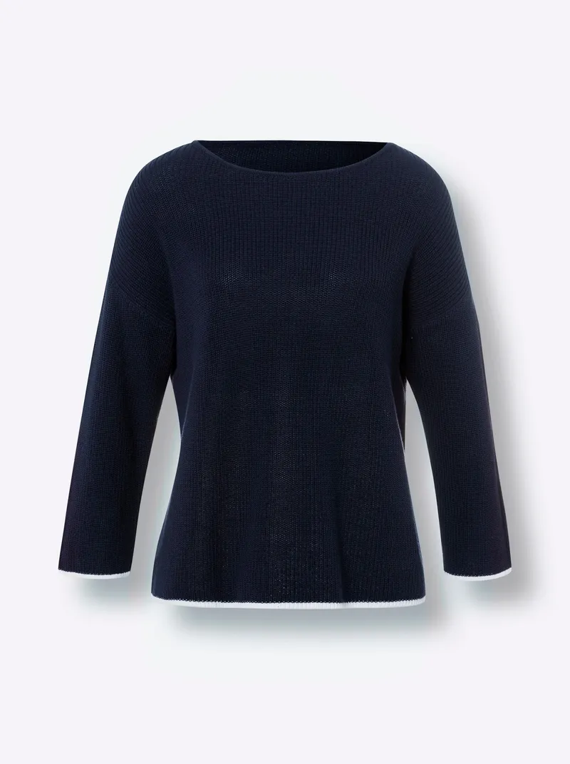 heine Strickpullover marine, Marine, – Produktbild 1 von 2