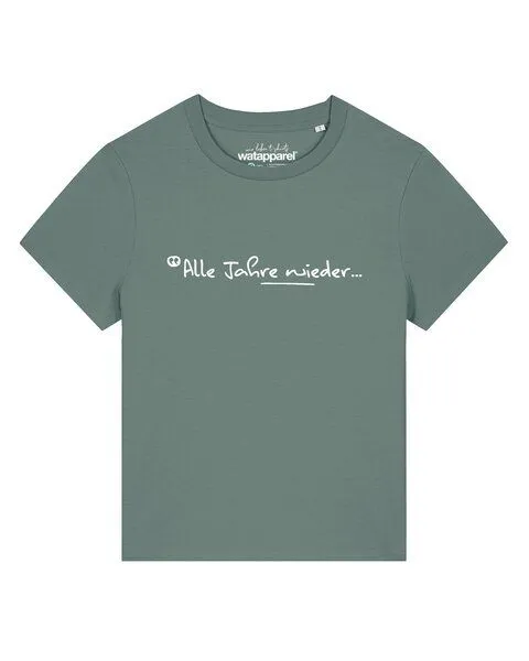 watapparel watapparel T-Shirt Frauen Alle Jahre wieder, Green bay, – Produktbild 1 von 2