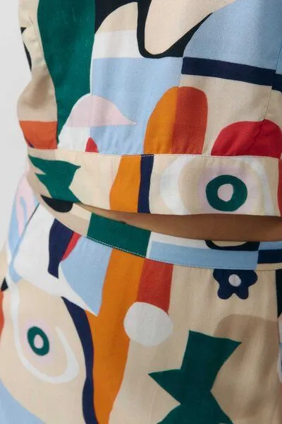 SUITE13LAB Suite13lab Damen-Midirock BORNEO im Cruise-Print, Print cruise(mehrfarbig), – Produktbild 3 von 4