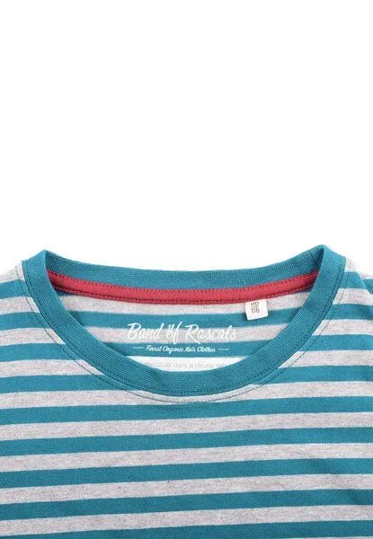 Band of Rascals Band of Rascals Striped T-Shirt, Petrol, – Produktbild 4 von 4