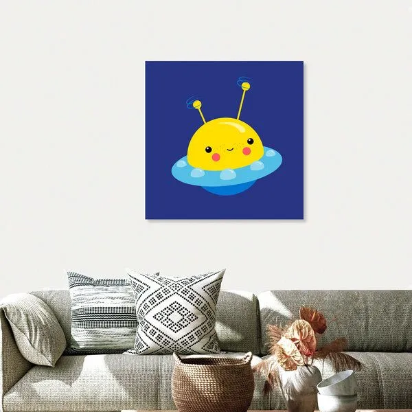 Photocircle Photocircle Poster / Leinwandbild - Kinderzimmer Kawaii Illustration UFO – Produktbild 4 von 4
