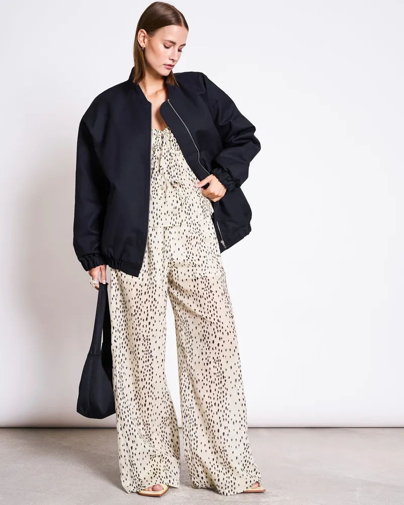 JAN N JUNE JAN 'N JUNE Damen vegan Blouson Tanaro Schwarz, Schwarz, – Produktbild 1 von 2