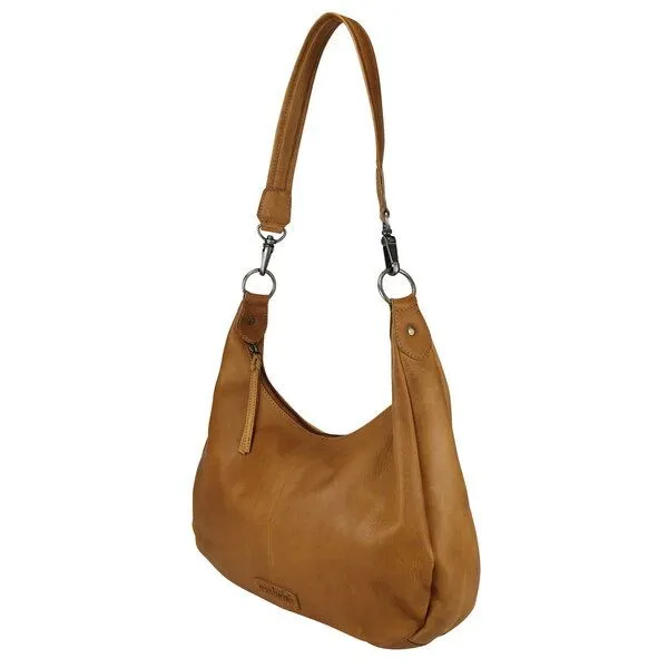 manbefair manbefair Hobo Bag Cathrine Leder, Cognac, – Produktbild 1 von 4