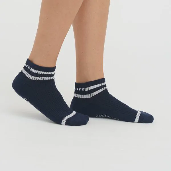 Living Crafts Living Crafts Hohe Sneaker-Socken, 2er Pack - ORELL, Navy/white (mehrfarbig), – Produktbild 2 von 3